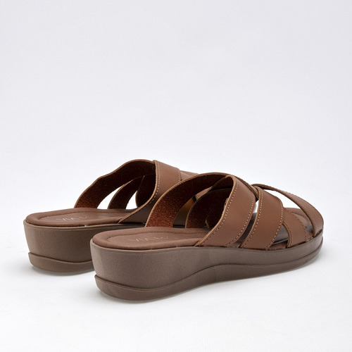 Sandalia Plataforma De Mujer Via Moda Camel 125-907