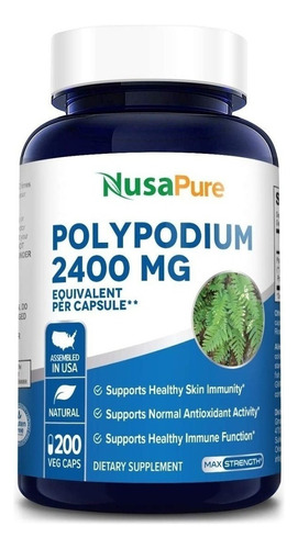 Polypodium 2400mg 200caps, Nusa Pure,