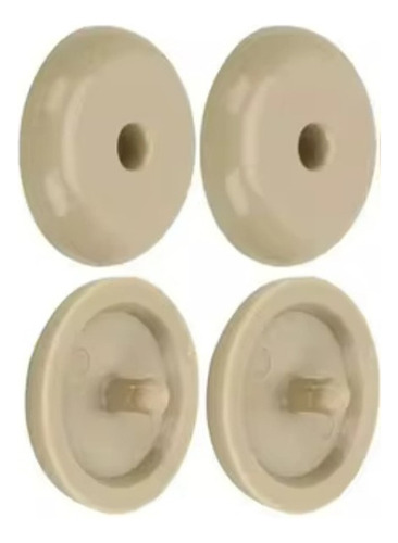 5 Topes Clip Remache Botón Cinturon De Seguridad Beige