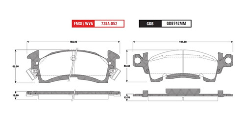 Balatas Trw Delanteras Para Gm C20 1971 A 1986