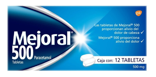 AnaLGésico Mejoral 500 Paracetamol Tabletas 12 Unidades