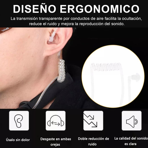 8pz Audifonos Manos Libres Para Radio Kenwood Y Baofeng