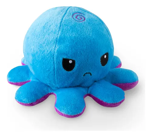 Pulpo reversible peluche mediano de 22 cm estado de ánimo GENERICO