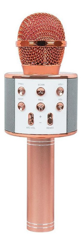 Micrófono Bluetooth inalámbrico recargable para karaoke - Oro rosa