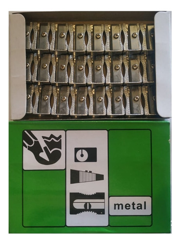 Caja De Sacapuntas Metalicos X24 Unidades