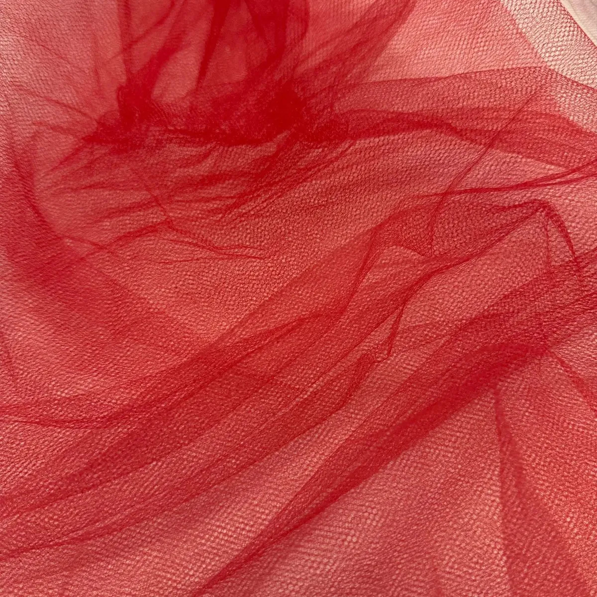 Tecido Tule Liso Delfim 1,20m Para Roupas Decorações -1m Cor Vermelho