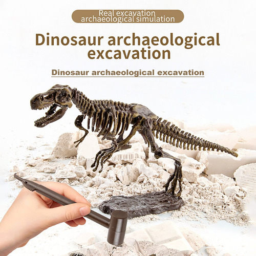 V Mano Excavado Juguetes Luminosos Dinosaurios Y Arqueólogos
