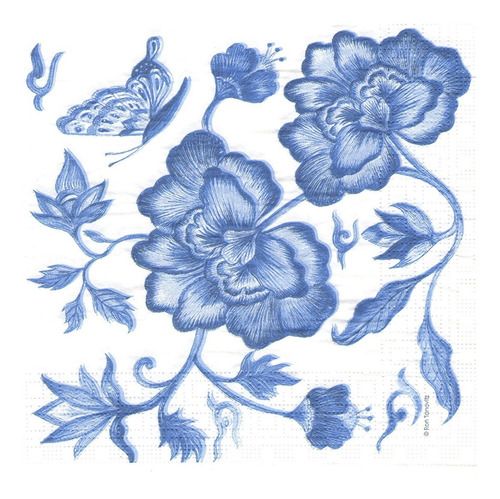 Imagen 2 de 5 de Servilletas Decoupage Set Azul Laura Craft