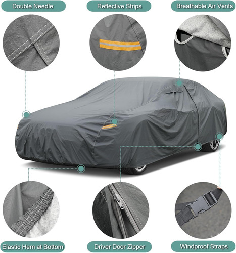 Cubierta Para Automóvil De 16 Capas, Impermeable Par_4644014