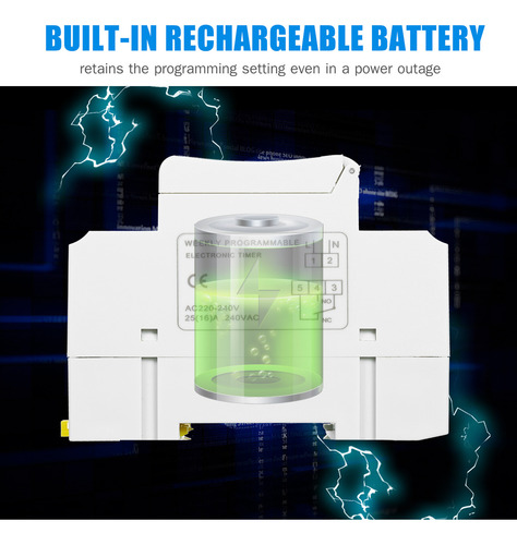 // Relé Temporizador Programable Lcd Digital Thc15a 16a 220v