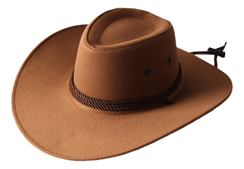 (kh) Sombrero Vaquero Occidental De Color Sólido, Sombrero D