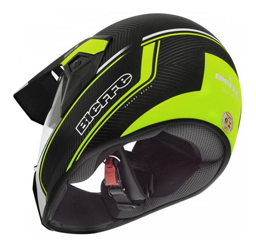 Capacete para moto integral Bieffe 3 Sport Stato verde tamanho 56
