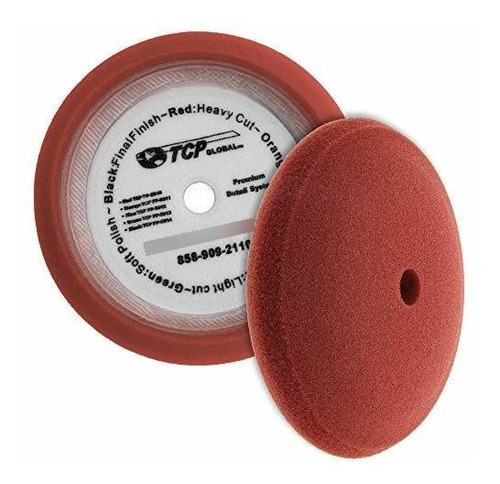 Tcp Global 8  Red Foam Buffing Pad Extra Coarse Cutting Buff