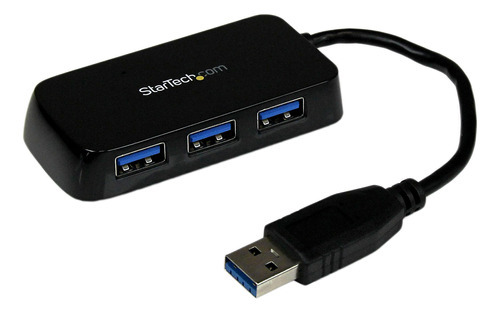 Hub Usb 3.0 Startech St4300minu3 Negro 4 Puertos
