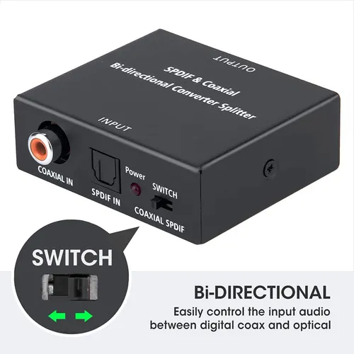 Adaptador Convertidor De Audio Digital Optico A Coaxial O Co