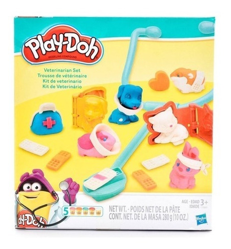 Play Doh Veterinaria Set Plastilina + Moldes