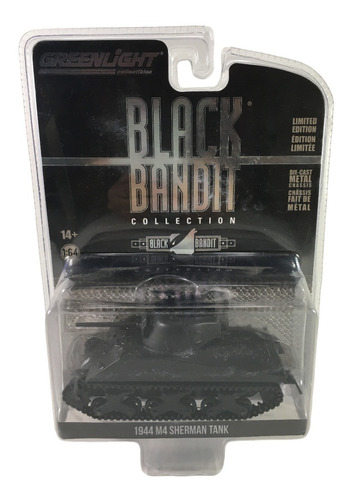 Greenlight 1/64 Black Bandit 1944 M4 Sherman Tank