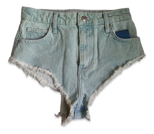 Shorts Corto Bershka Dama Mezclilla Talla 02 Mex 24 Nuevo