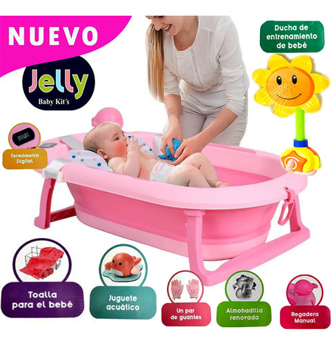 Bañera Plegable Jelly Baby Kits Para Bebes Azul +gorro