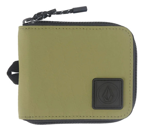 Cartera Volcom Venture Color Verde Diseño De La Tela Liso