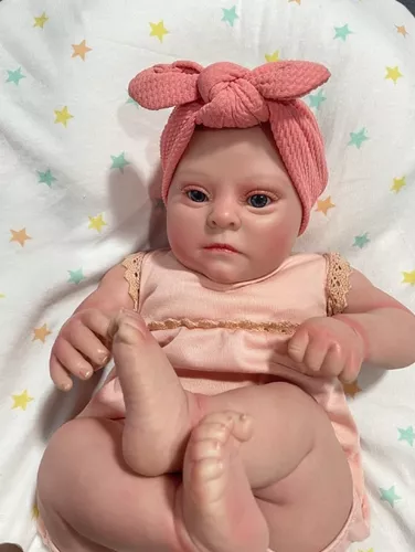 Boneca Bebê Reborn Dani Realista 60cm + Unicórnio