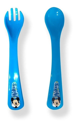 Imagen 3 de 8 de Set Plato Y Cubierto P/ Comer Bebé Mickey Minnie Disney Baby