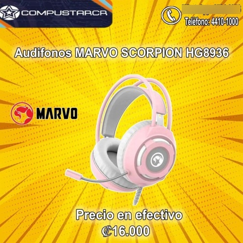 Audífonos Marvo Scorpion Hg8936 Rosa