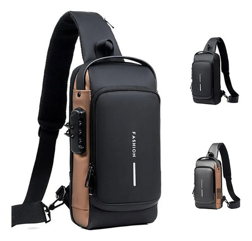 1 Bolsa Deportiva De Antirrobo Para Hombre Con Carga Usb