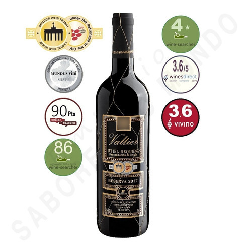 Vinho Espanhol Valtier Reserva D O Utiel-requena - Premiado