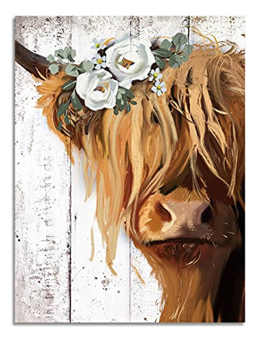 Decoración De Pared De Granja Con Estampado De Vaca, Pintura