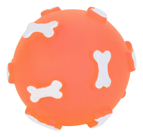 Pelota De Mascar Naranja Para Mascotas, De Vinilo, No Veneno