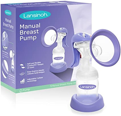 Lansinoh Manual Breast Pump, Hand Pump For Breastfeeding