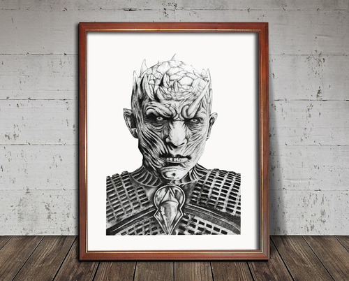 The Night King Game Of Thrones Poster Enmarcado Juego Tronos