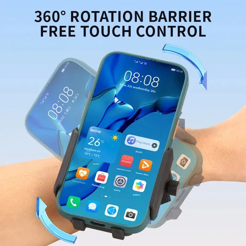 Soporte De Muñeca Negro Para Celular Al Correr