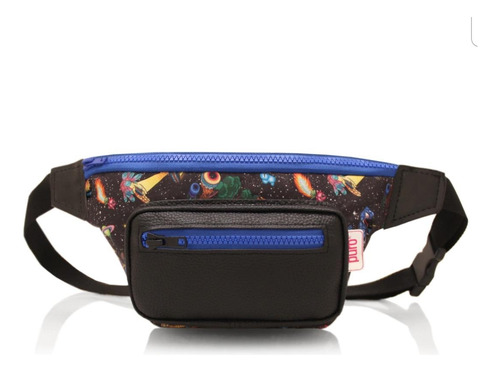 Riñonera Puro Rino Cósmica Negro Estampado