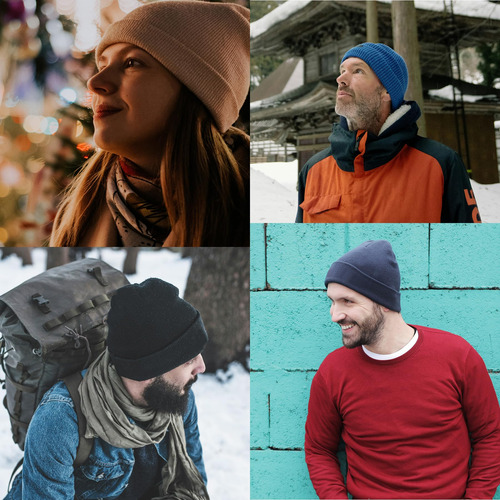 Beanie De Invierno Unisex Pffy 2 Piezas Gorros Esquimal Color Talle Diseño De La Tela