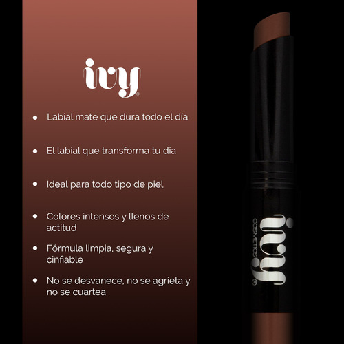 Labial Longwear Matte Lipstick Ivy Royal Serenity