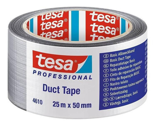 Fita Silver Tape Basic Prata 50mm X 25metros Tesa