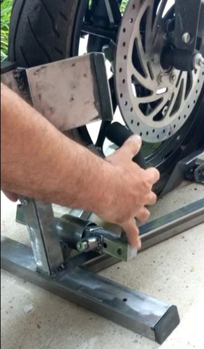 Anclaje Antirrobo Rueda Moto Wheel Chock Security En Cuotas