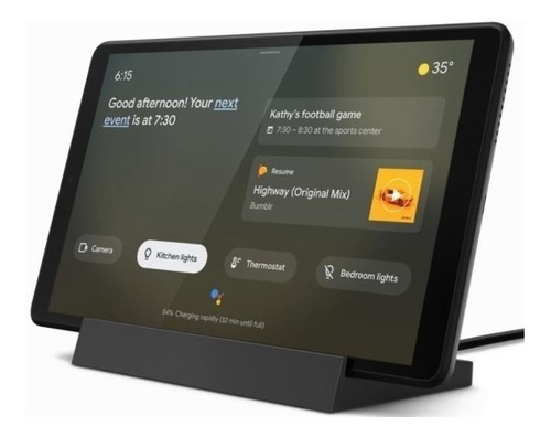 Imagen 3 de 4 de Tablet Lenovo Smart Tab M8 with Smart Charging Station TB-8505FS 8" 32GB iron gray 2GB de memoria RAM