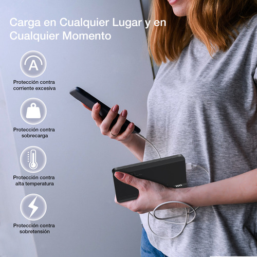 Power Bank 10000mah Con 2 Puertos Usb Y Salida 2.1a