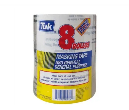 Masking Tape Tuk Paquete Con 8 Pzas