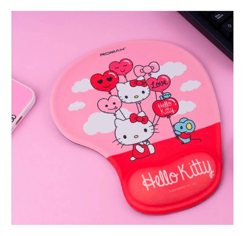 Mouse Pad Ergonomico Gamer Diseño Hello Kitty Reposa Muñeca