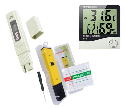 Kit Cultivo Indoor Medidor Ph Ppm Temperatura Humedad H420