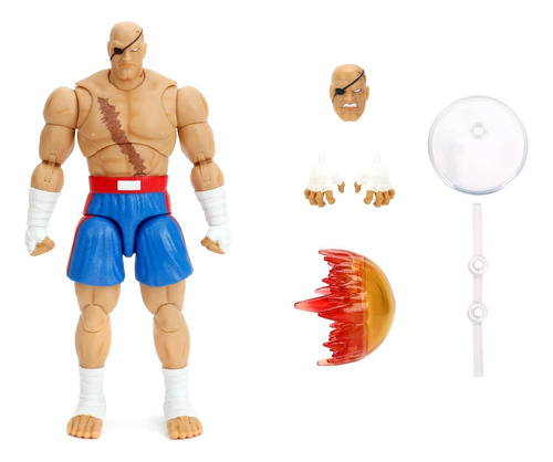 Figura Sagat Street Fighter2 Jada Toys Deluxe