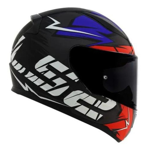 Capacete Ls2 Ff353 Rapid Cromo Matte Preto/azul