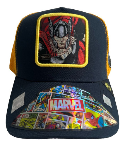 Gorra Curva Oficial Marvel Thor Malla Colores