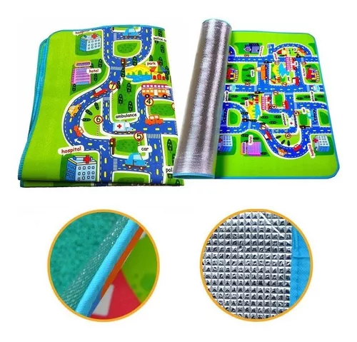 Tapete Infantil Didactico Plastificado Con Bolsa 1.8 X 2 Mts Color Diseño  Al Azar