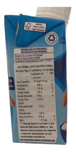 Imagen 2 de 10 de Almond Breeze Crema De Almendra Original