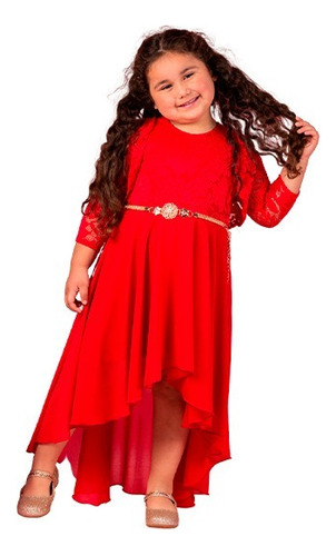 Vestido De Niña Asimétrico Para Matrimonio Fiestas N001